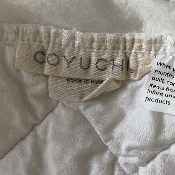 Coyuchi organic white quilted crib mattress pad organic cotton GOTS certified - Picture 7 of 12